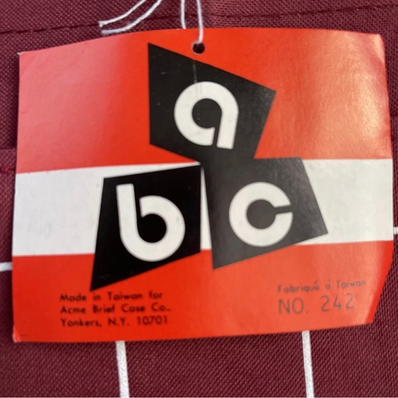 Vintage ABC Burgundy Graft tote bag - Picture 2 of 6